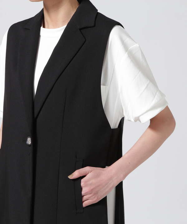 Risley/リズレー/Back pleats tailored gilet