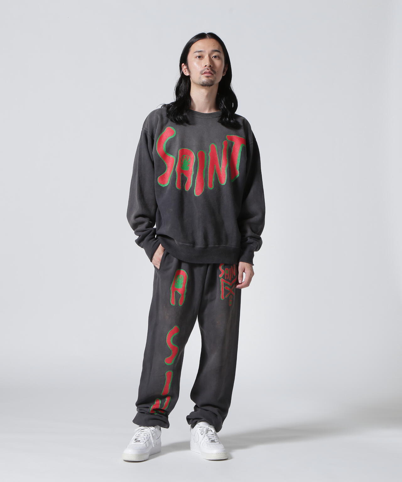 SAINT MICHAEL/セント マイケル/SWEAT PANTS/MX6/BLACK | ROYAL FLASH 