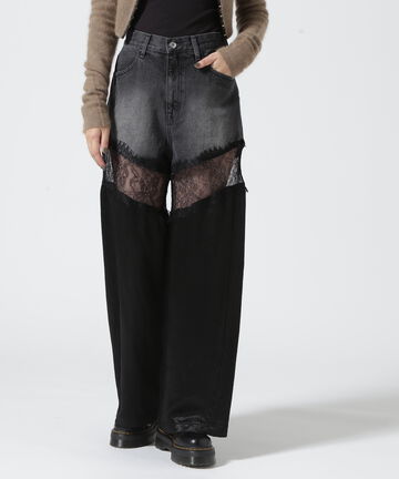 PRANK PROJECT/プランクプロジェクト/Denim Lace Blocking Pants
