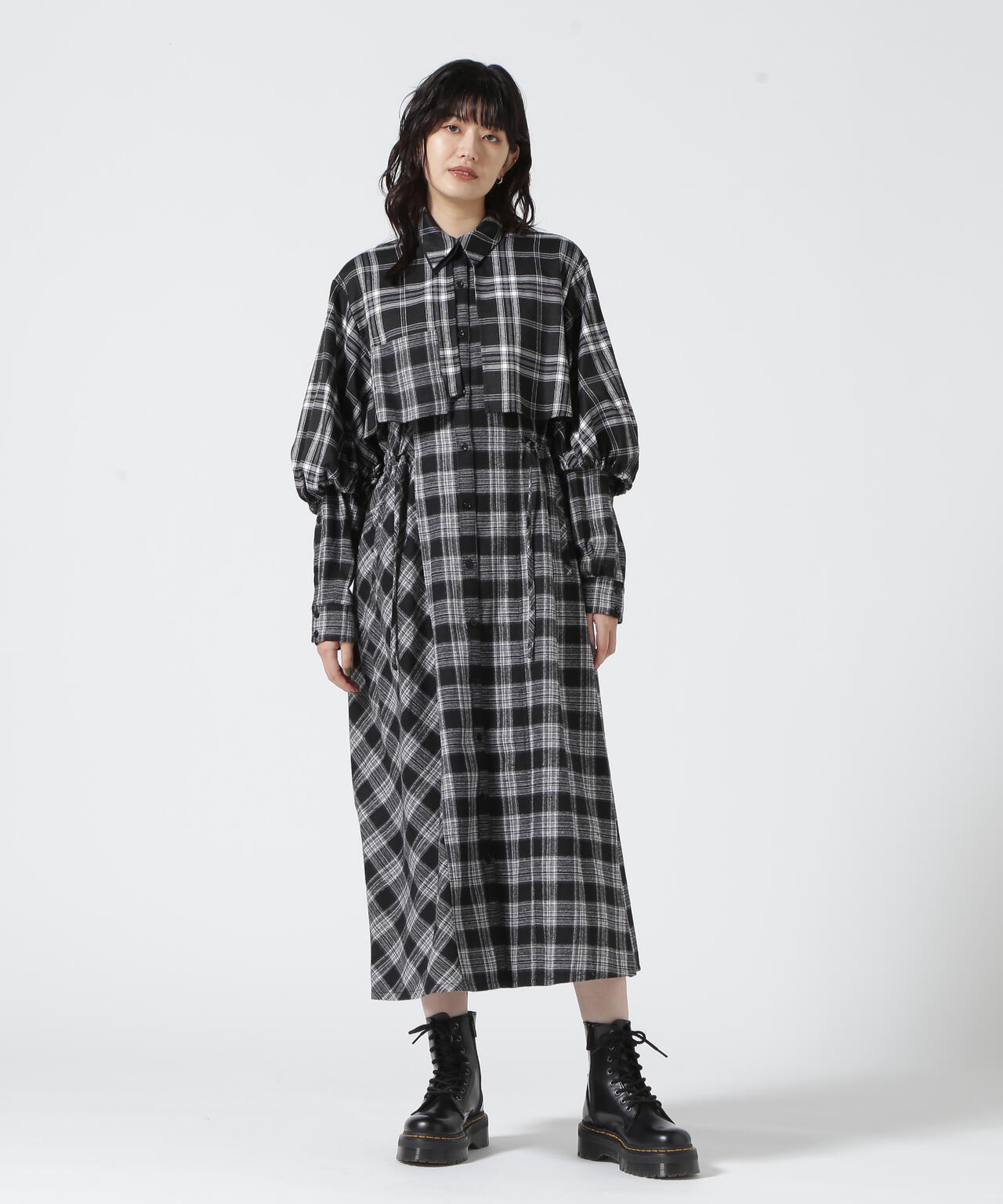 AULA AILA/アウラアイラ/DRAWSTRING LONG SHIRT ONE PIECE | ROYAL