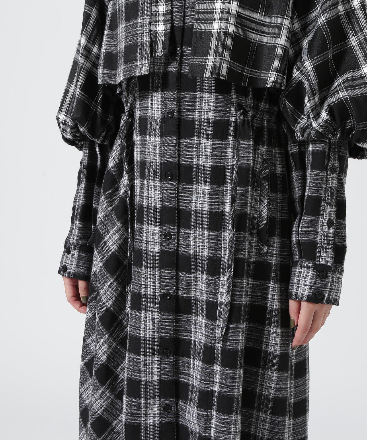 AULA AILA/アウラアイラ/DRAWSTRING LONG SHIRT ONE PIECE | ROYAL