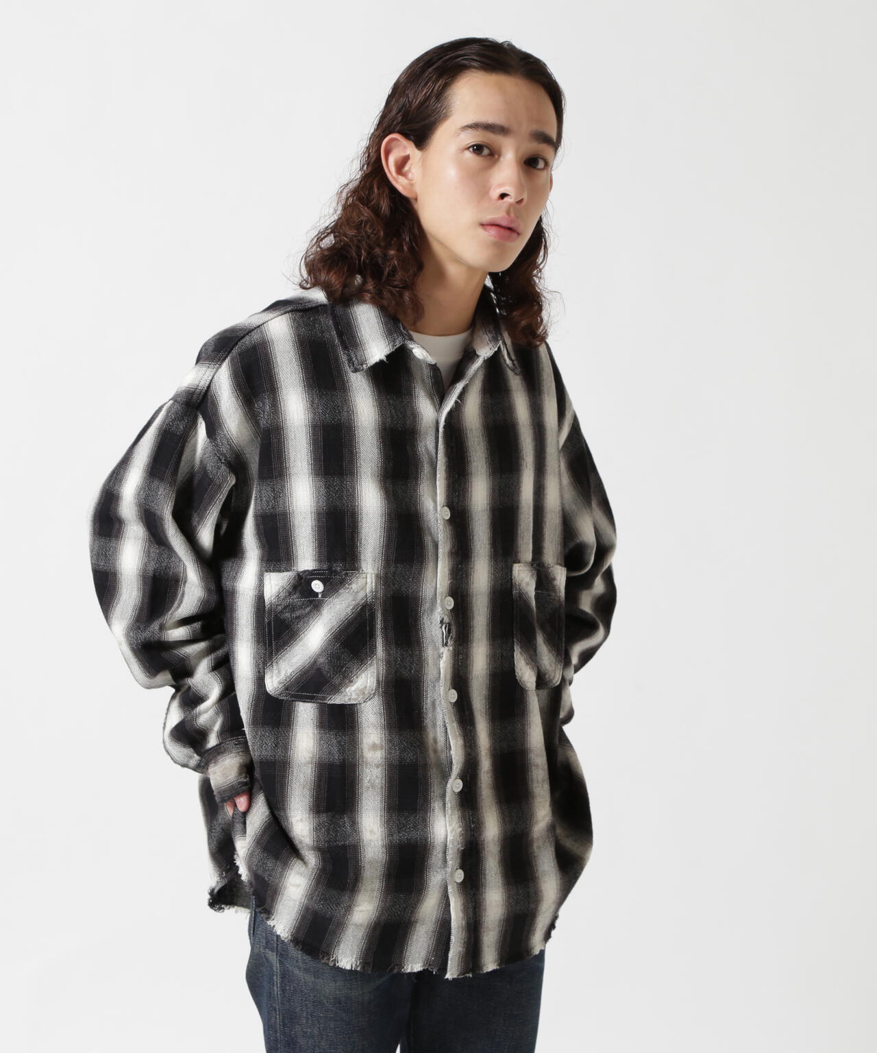 SAINT MICHAEL FRNNL SHIRT/CHECK XL-