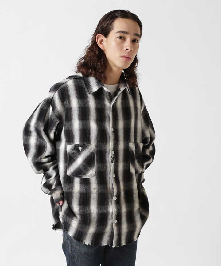 SAINT MICHAEL/セント マイケル/FRNNL SHIRT/CHECK/BKxWT