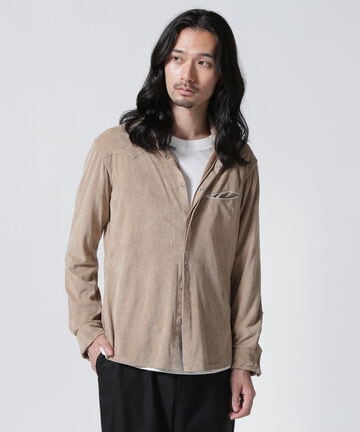 FranCisT_MOR.K.S./フランシスト モークス/FAKE SUEDE WIRED HOOK SHIRT