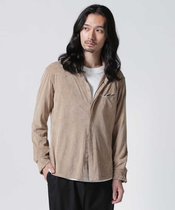 FranCisT_MOR.K.S./フランシスト モークス/ECO SUEDE WIRED HOOK SHIRT