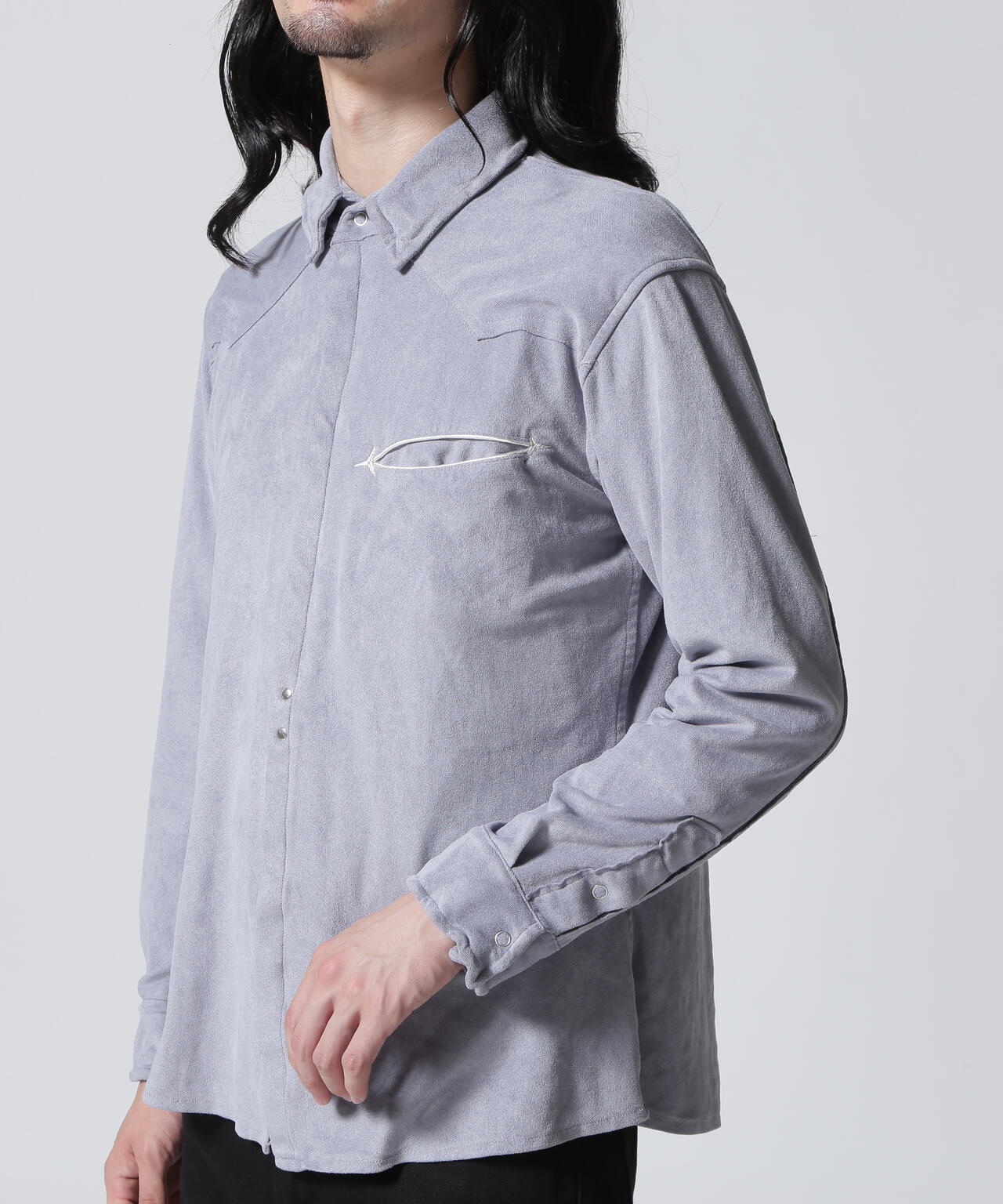 FranCisT_MOR.K.S./フランシスト モークス/ECO SUEDE WIRED HOOK SHIRT 