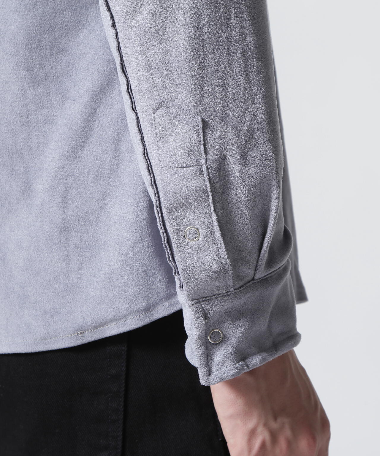 FranCisT_MOR.K.S./フランシスト モークス/ECO SUEDE WIRED HOOK SHIRT