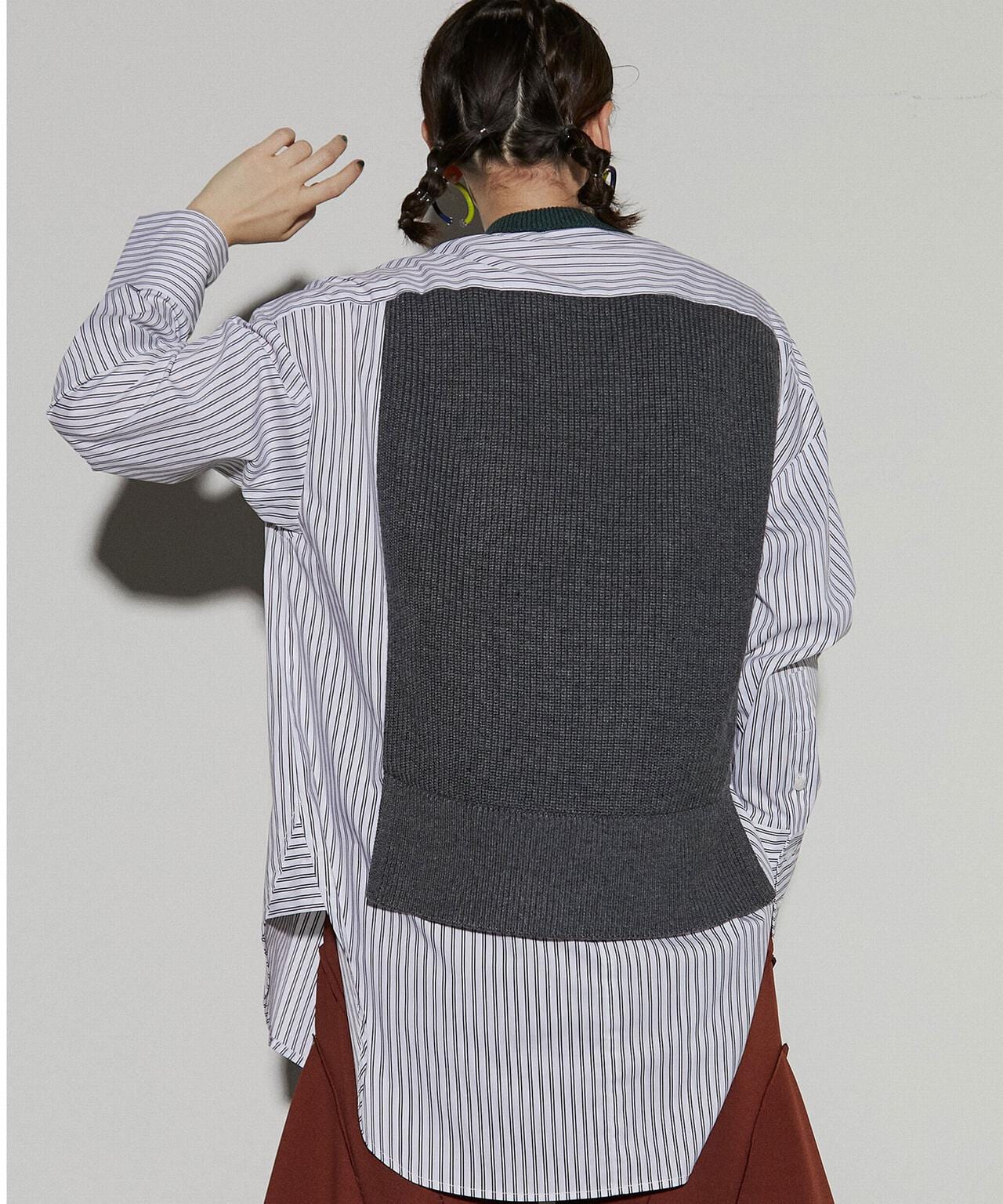 TTT MSW】Knit Docking Shirt - シャツ