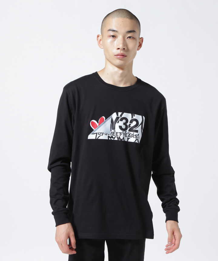 SY32 by SWEETYEARS/HEART DRIP BOX LOGO L/S TEE | ROYAL FLASH