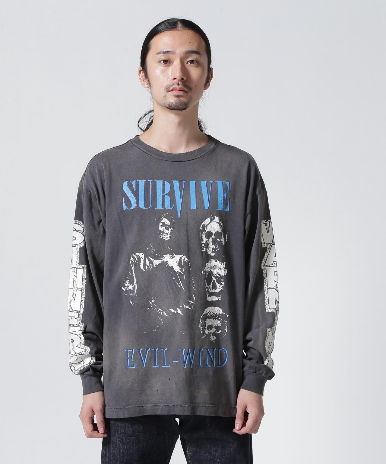 SAINT MICHAEL LS TEE/SURVIVE/BLACK XL-