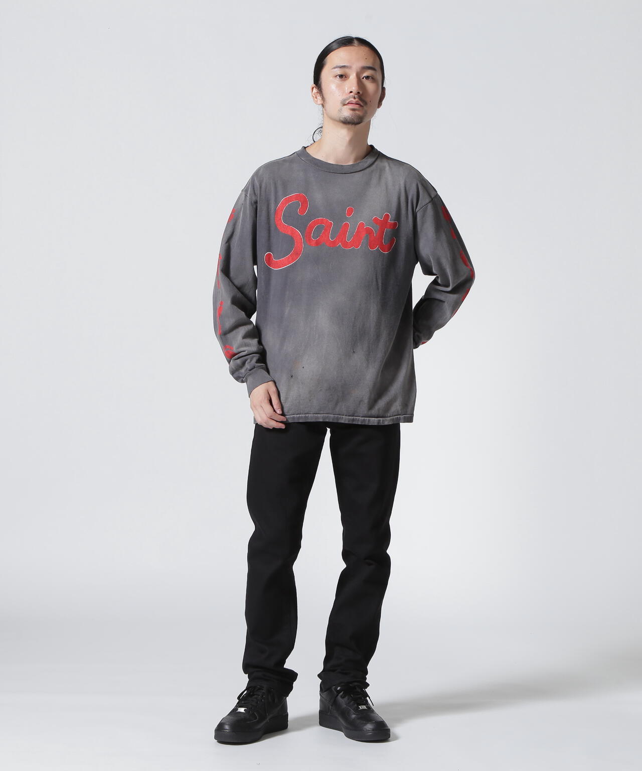 特別オファー FOOT MICHAELセントマイケル SAINT PRINT TEE LS 