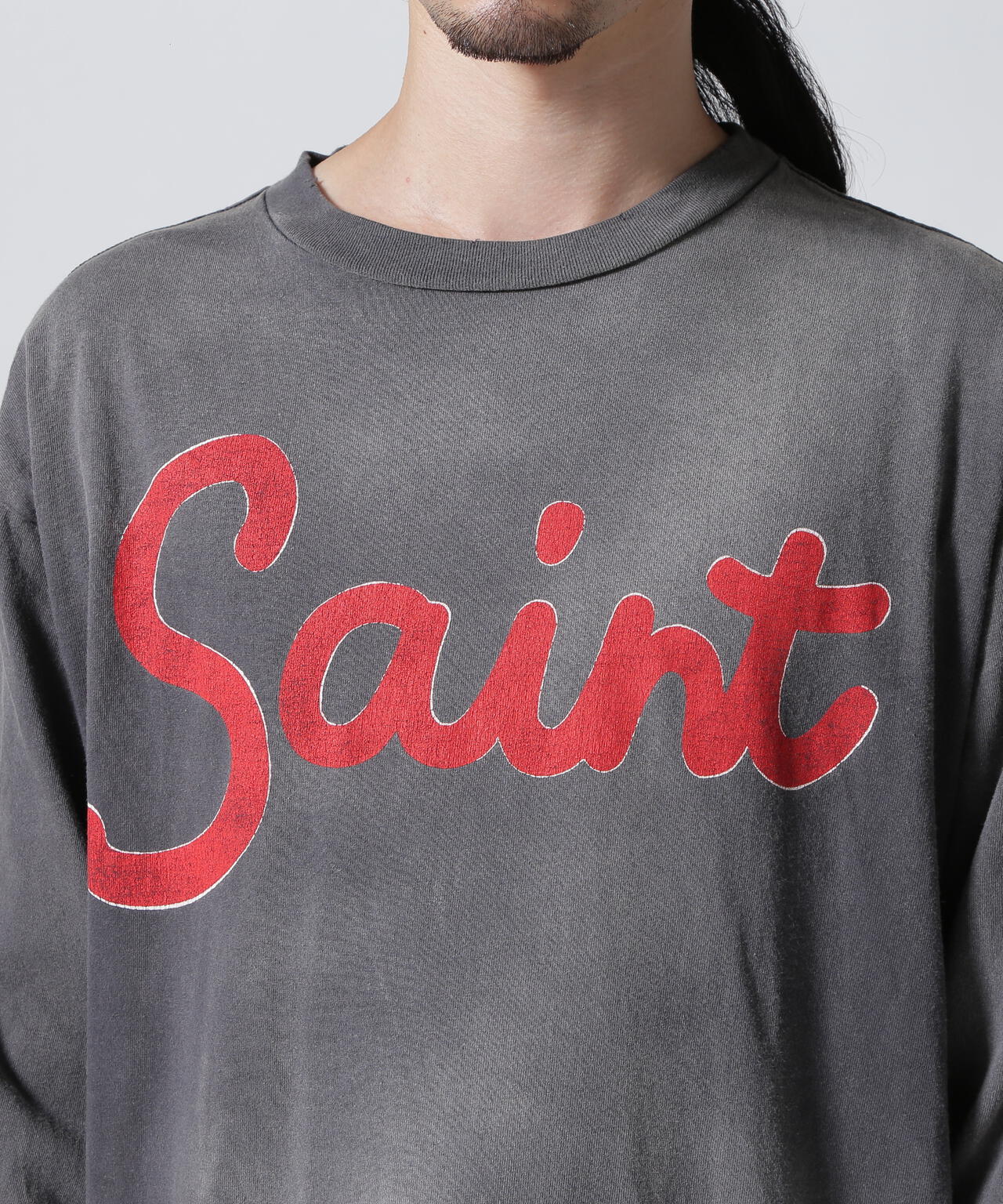 Lサイズ saint michael LS TEE / FOOT PRINT