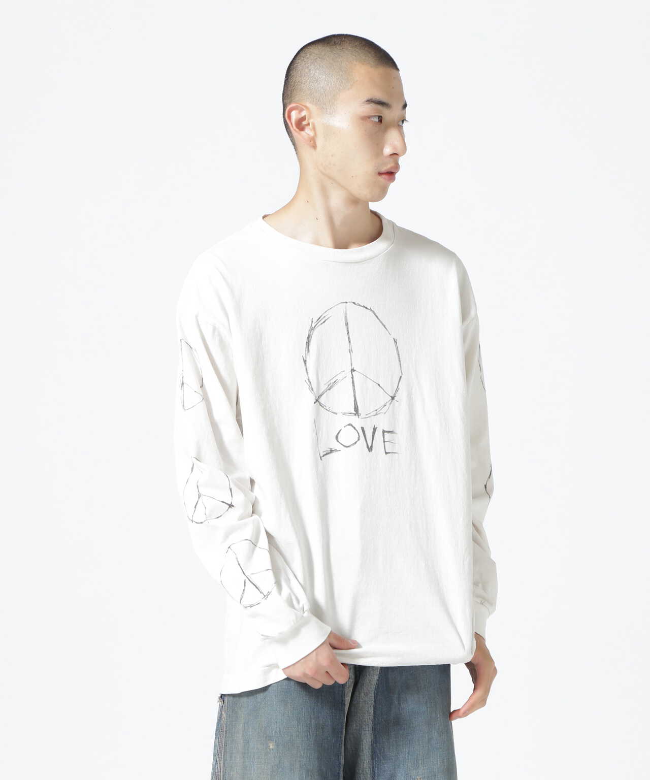 SAINT MICHAEL セントマイケル LS TEE/LOVE / WHT-