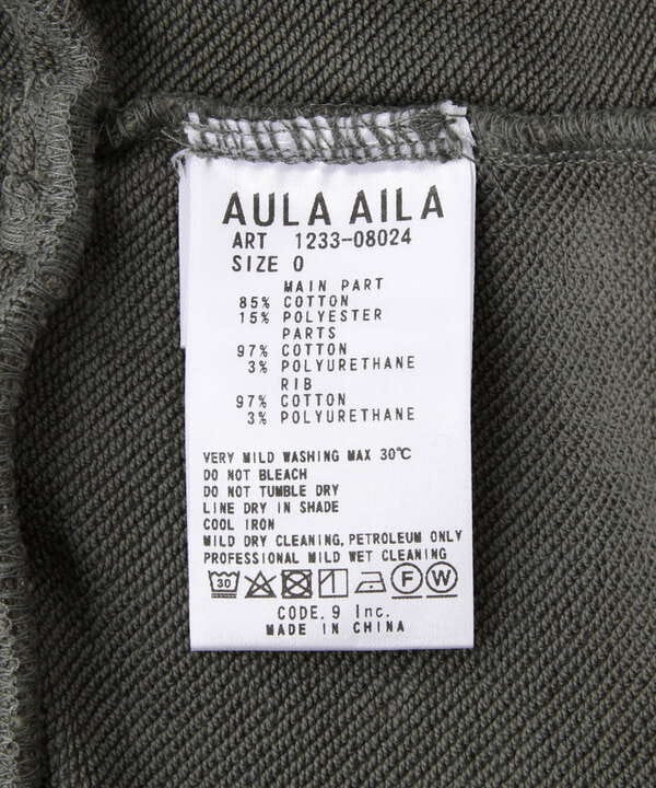 AULA AILA/アウラアイラ/ZIP CUTTING PULLOVER