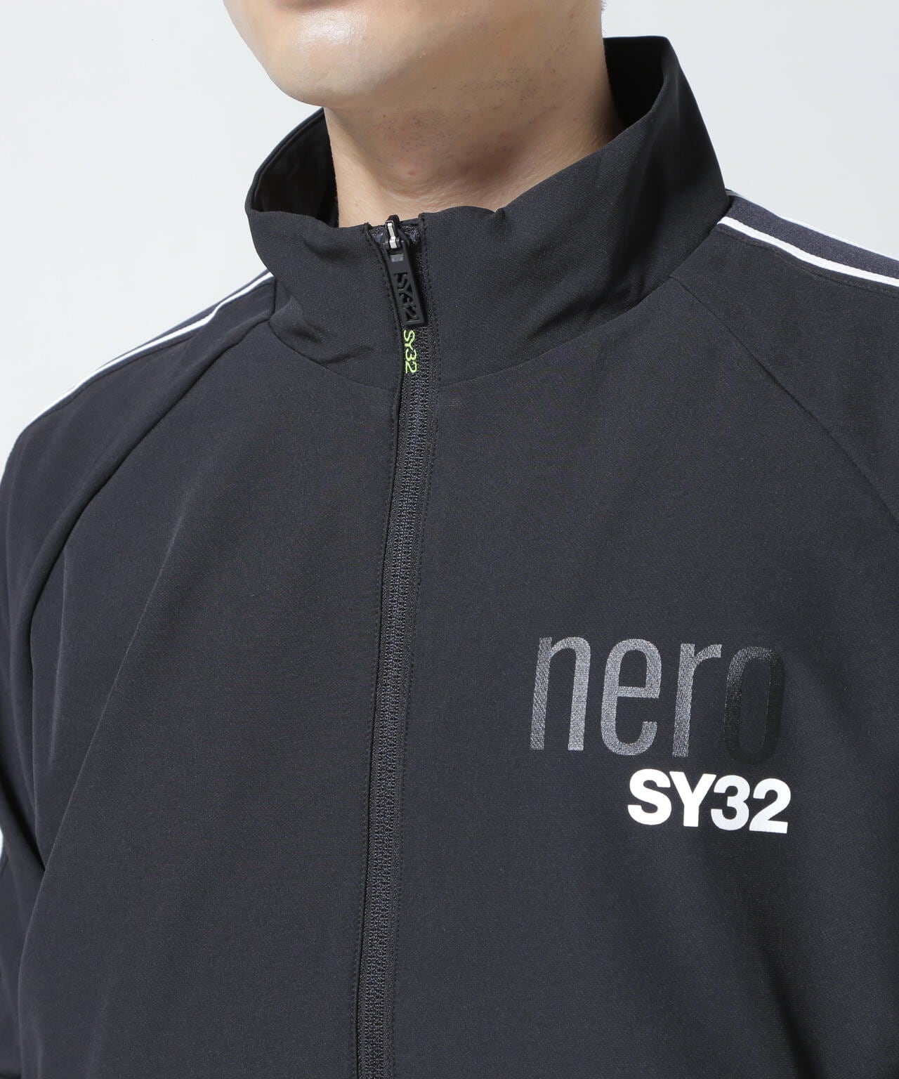 SY32 by SWEET YEARS /NERO LINE TAPE WOVEN WIND JKT | ROYAL FLASH