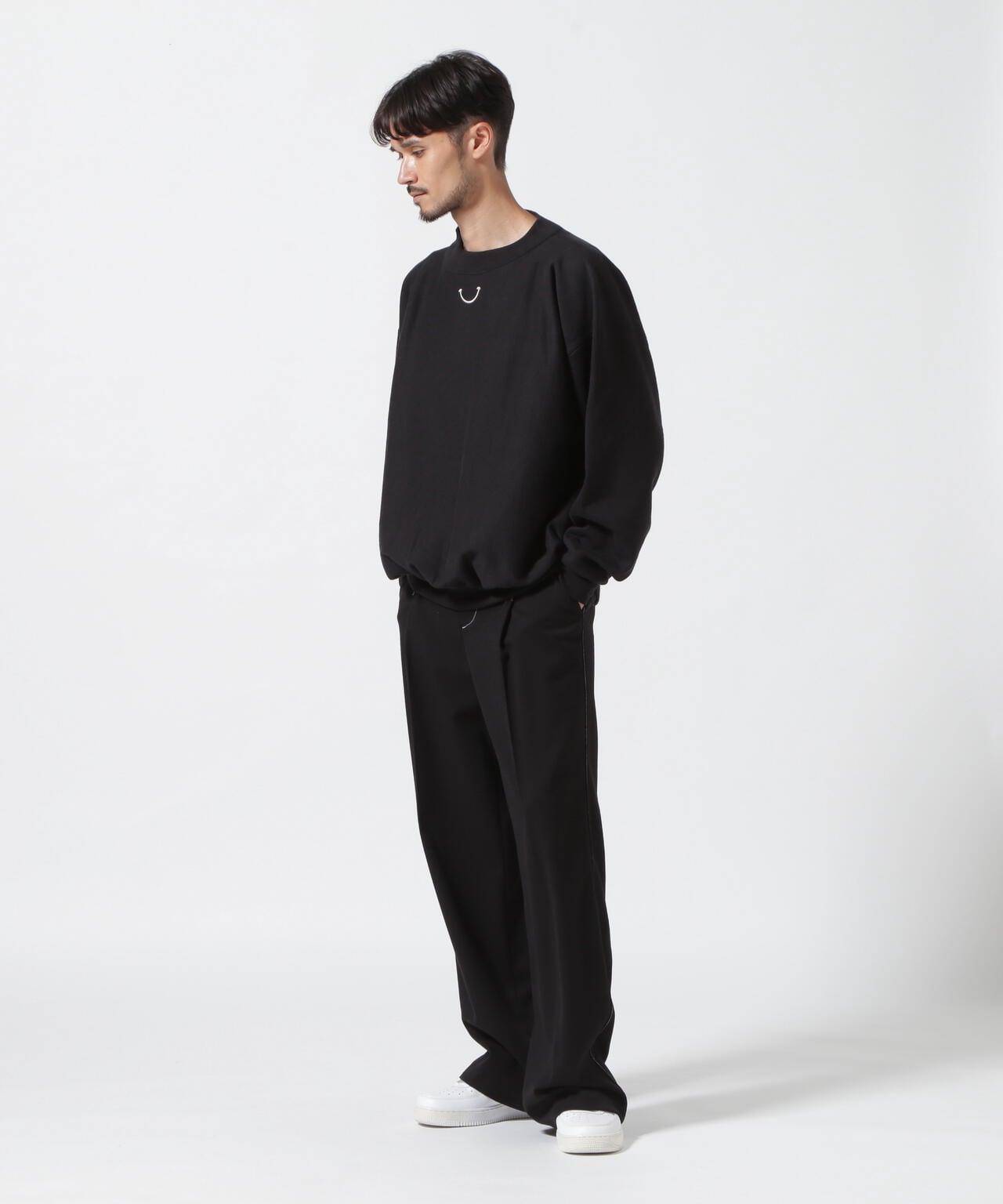 READYMADE/レディーメイド/MOCK NECK SWEAT BLACK/SMILE | ROYAL FLASH