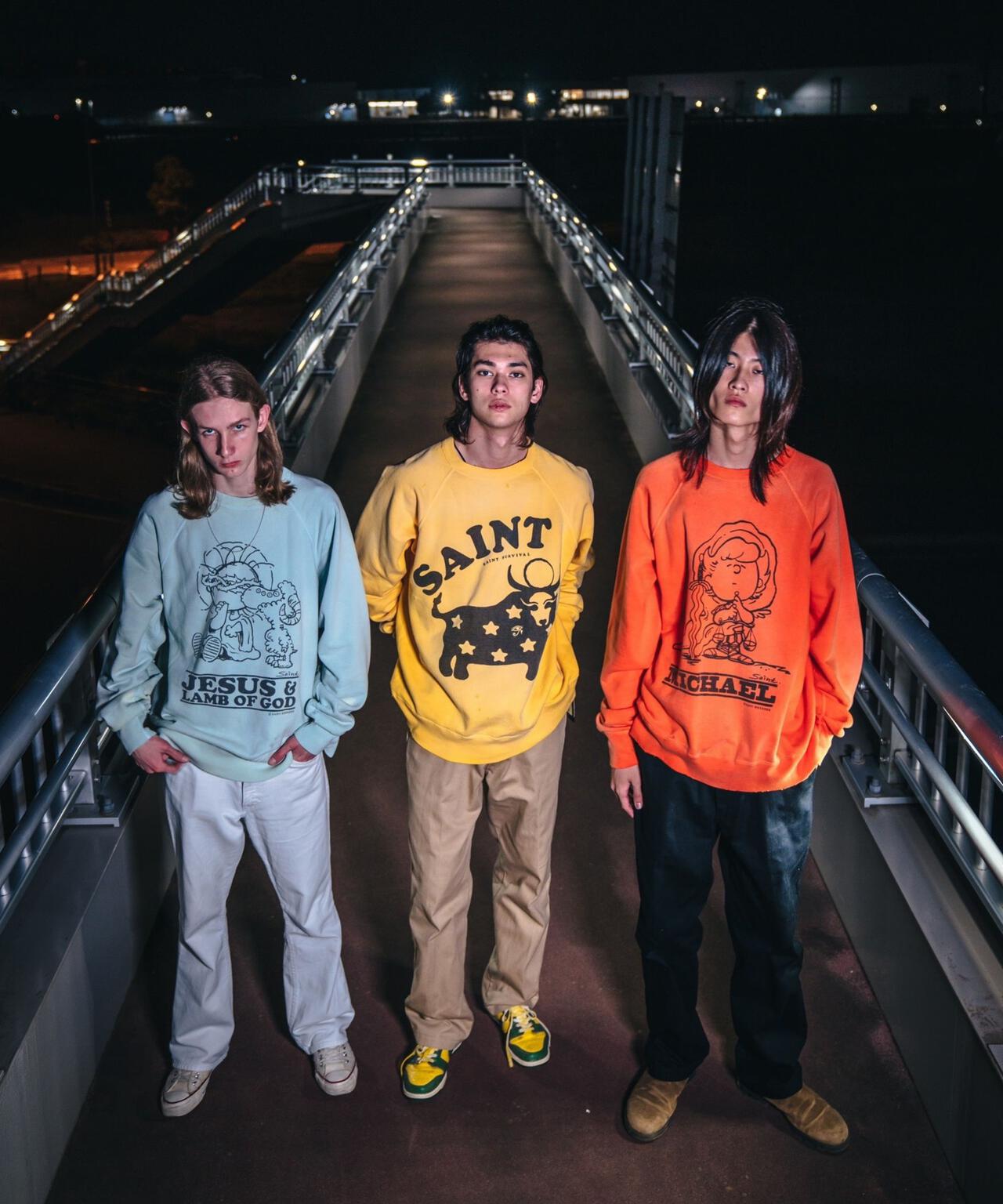 SAINT MICHAEL/セント マイケル/CRW N SWT/COW/YELLOW | ROYAL FLASH