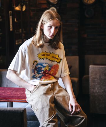 SAINT MICHAEL/セント マイケル/SS TEE/TIME IS ETRNL/WHT