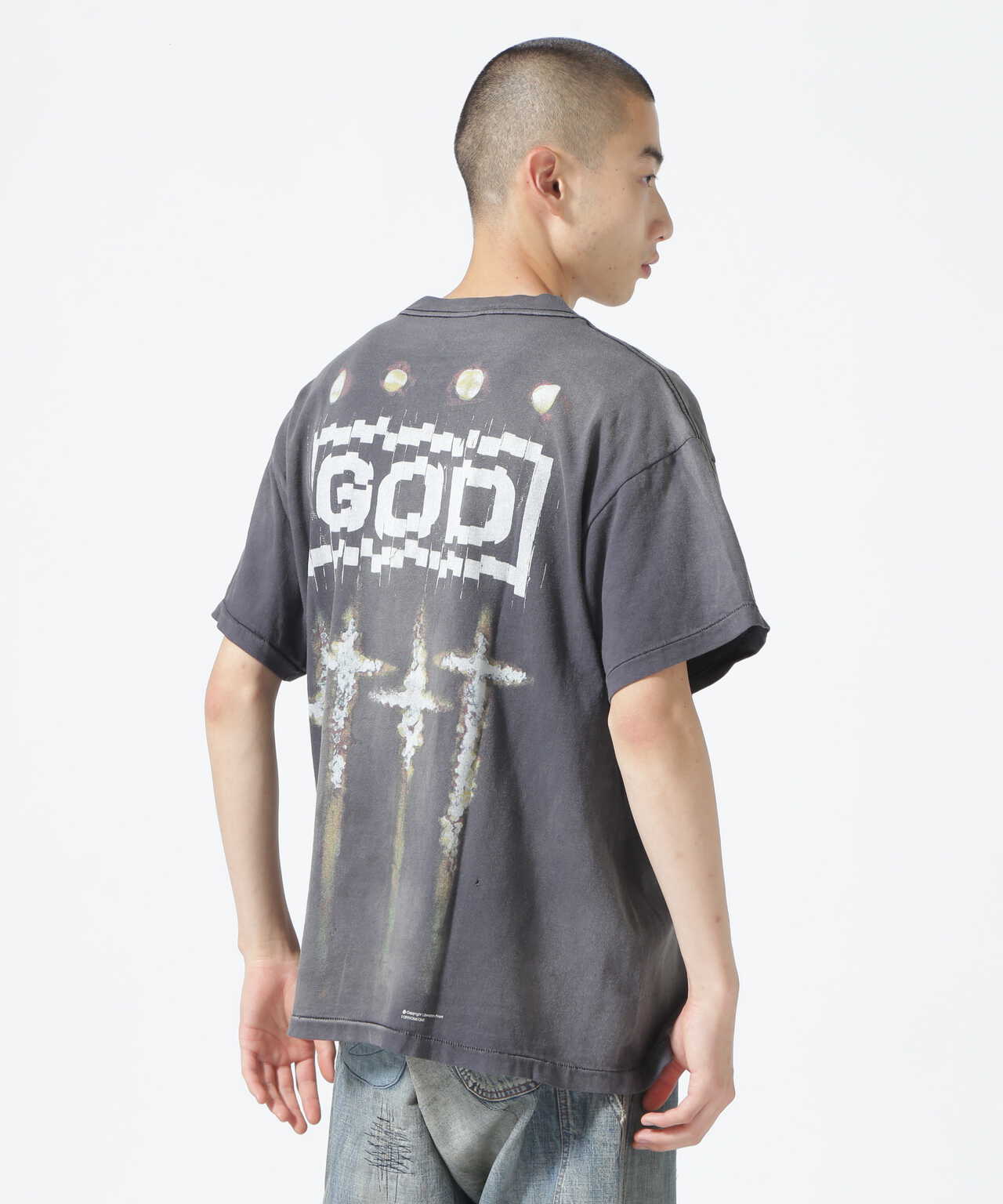 セントマイケル フォーサムワン FS_SS T-SHIRT / GOD XL