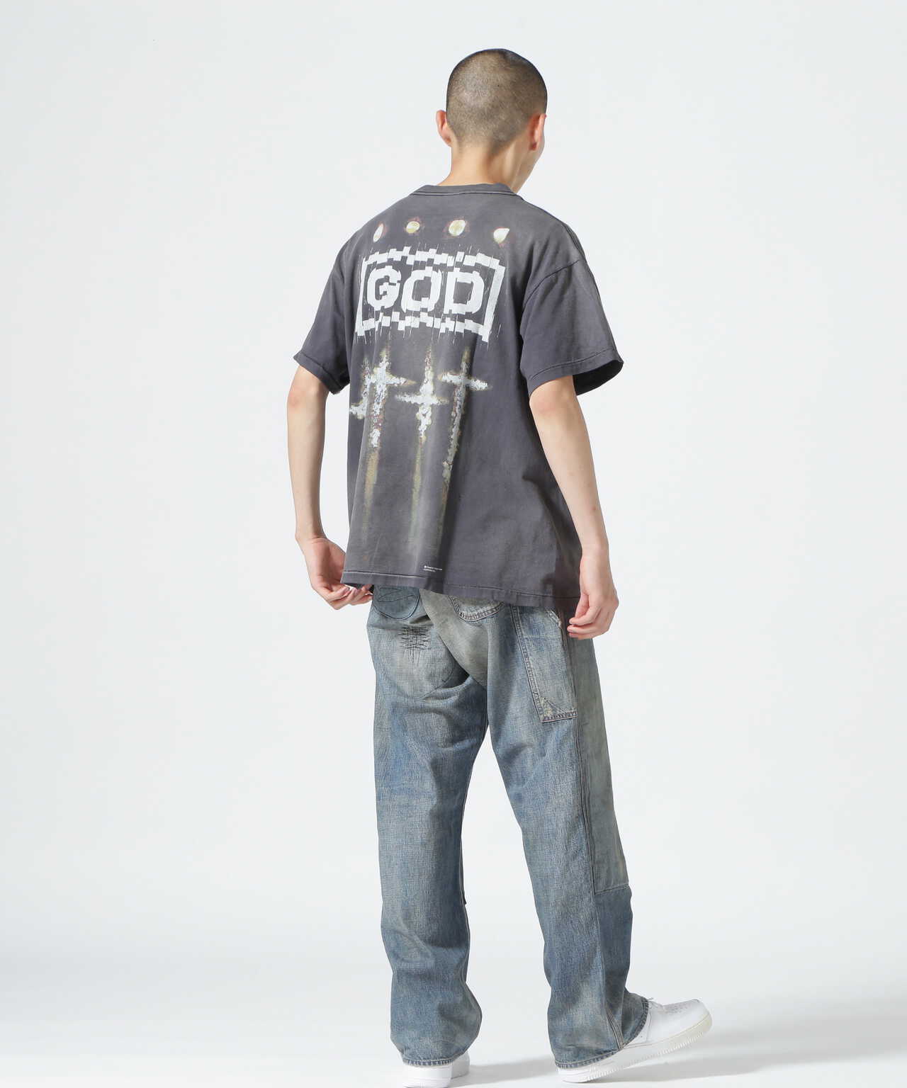 FS_SS T-SHIRT／GOD／BLACK L セントマイケル