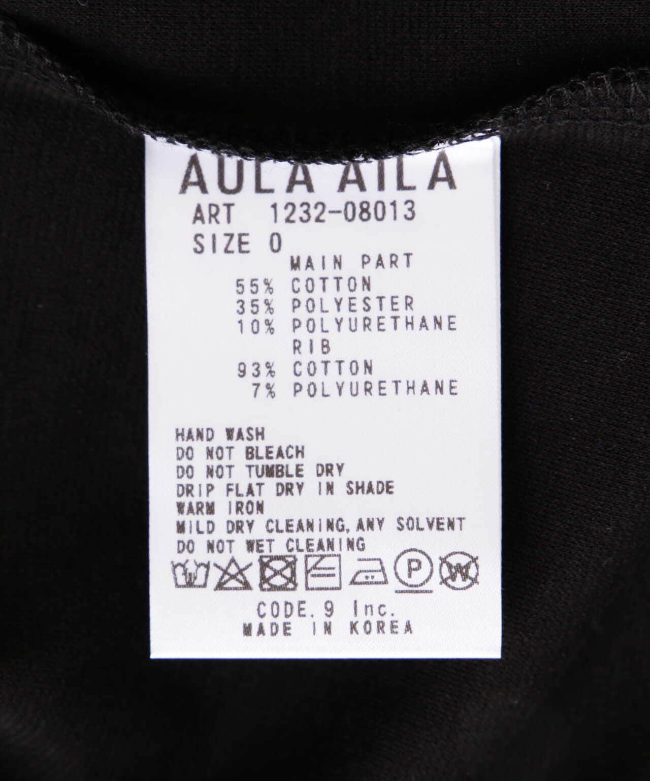 AULA AILA/アウラアイラ/LAYERED ASYMMETRY T-SHIRT