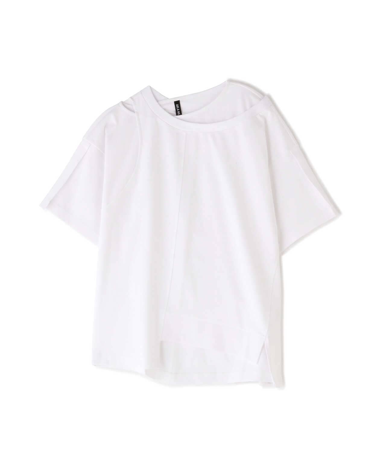 AULA AILA/アウラアイラ/LAYERED ASYMMETRY T-SHIRT