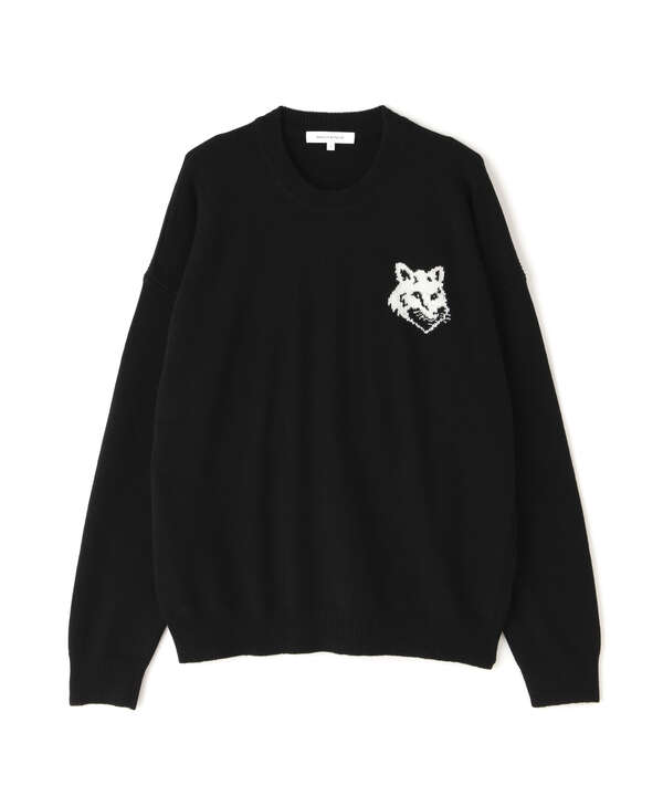 MAISON KITSUNE メゾンキツネ ネイビー ニット ポロシャツ 長袖 ...