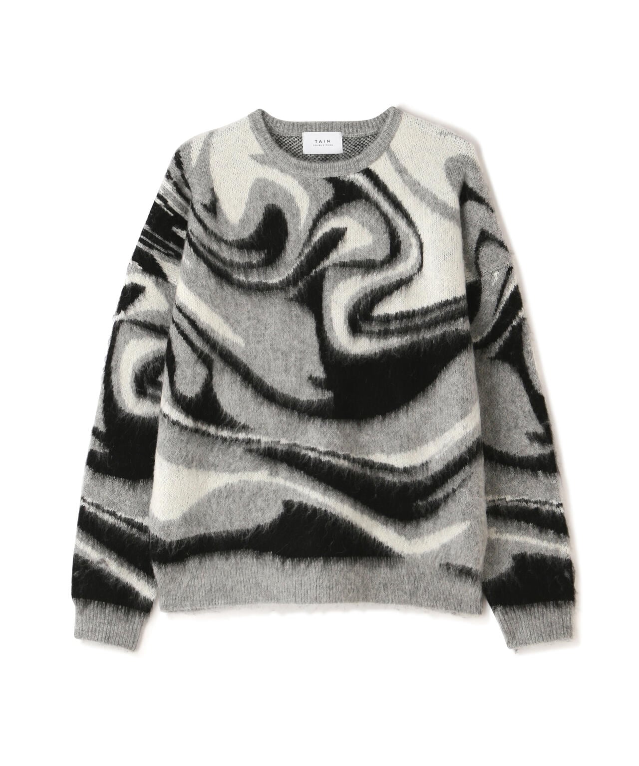 TAIN DOUBLE PUSH/ENTERPRISE MARBLE KNIT CREW