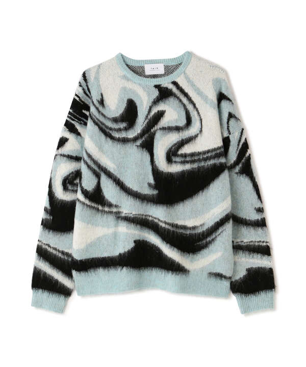 TAIN DOUBLE PUSH/ENTERPRISE MARBLE KNIT CREW