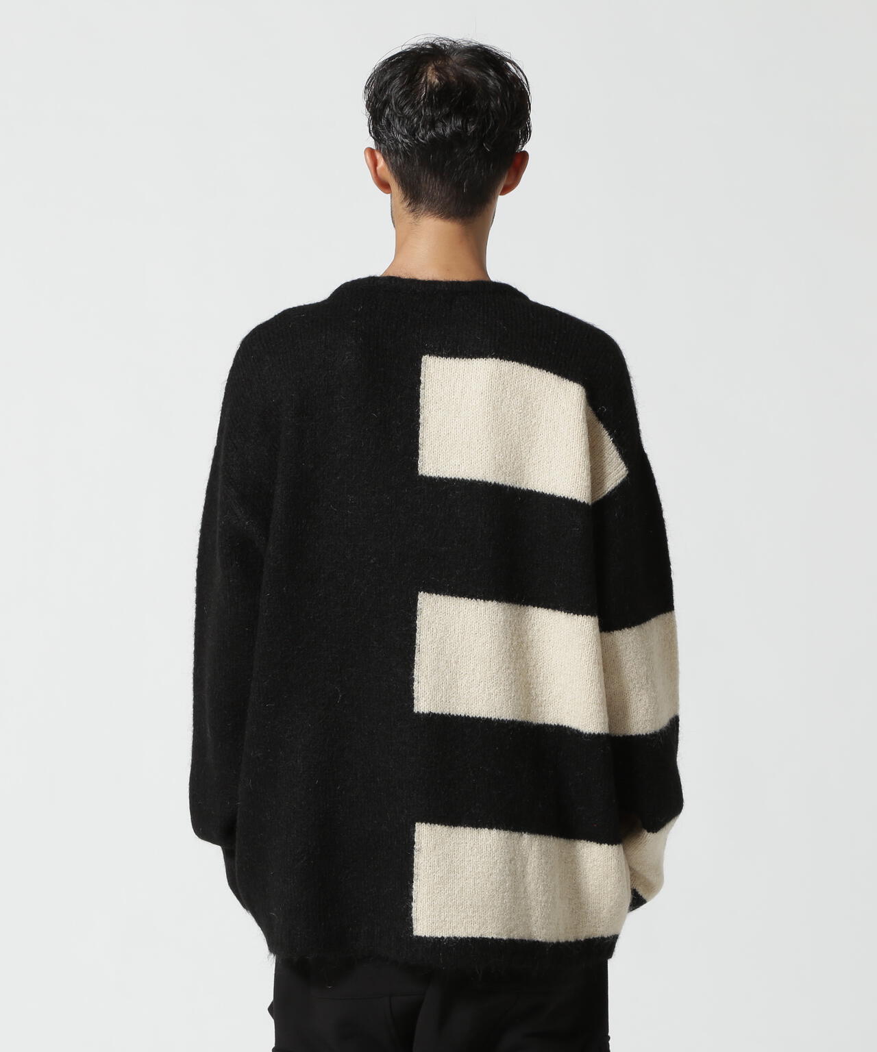 A.F ARTEFACT/エーエフ・アーティファクト/Striped Combi Knit Top/ag 