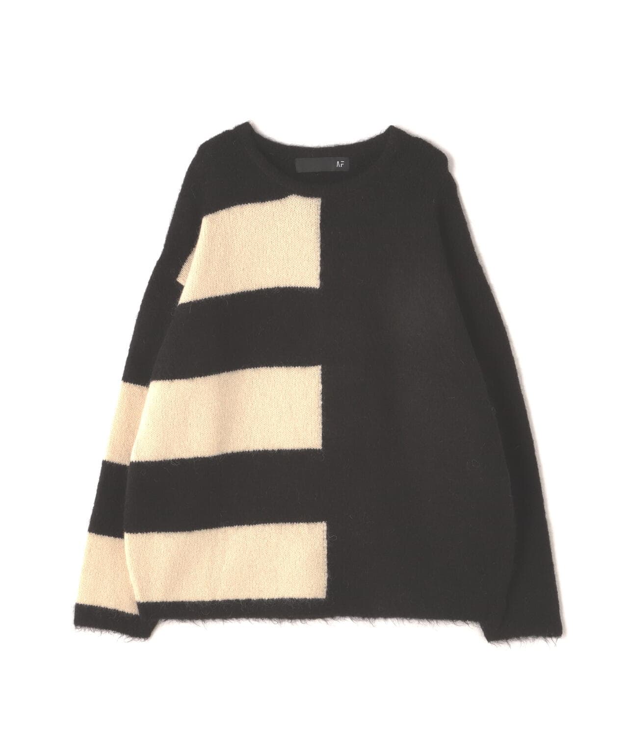 A.F ARTEFACT/エーエフ・アーティファクト/Striped Combi Knit Top/ag-8004