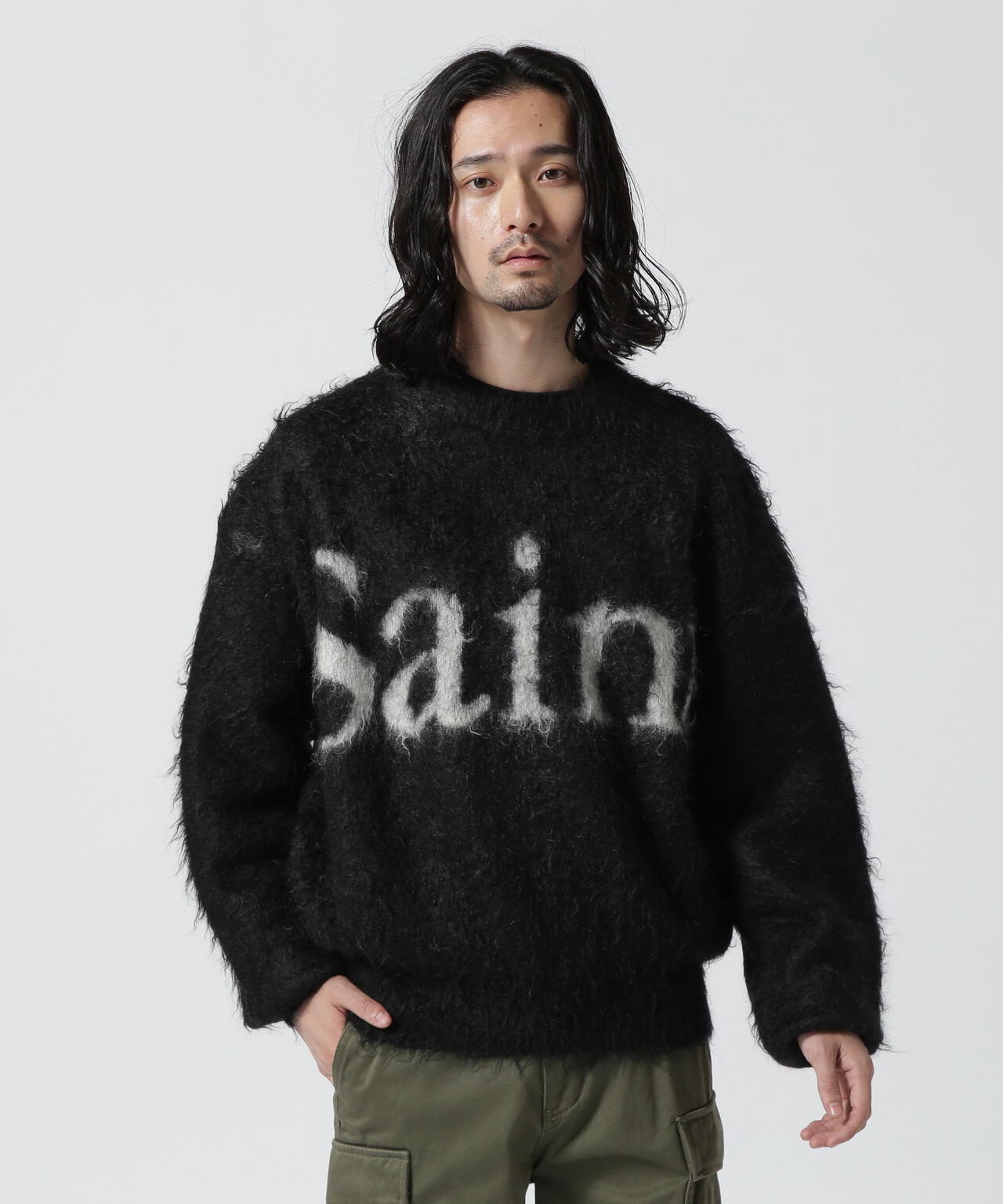 SAINT MICHAEL/セント マイケル/CREW NECK KNIT/SAINT/BLK | ROYAL ...