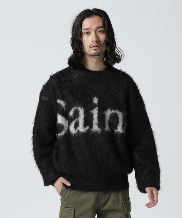 カラーブラックSAINT MICHAEL CREW NECK KNIT/SAINT XL