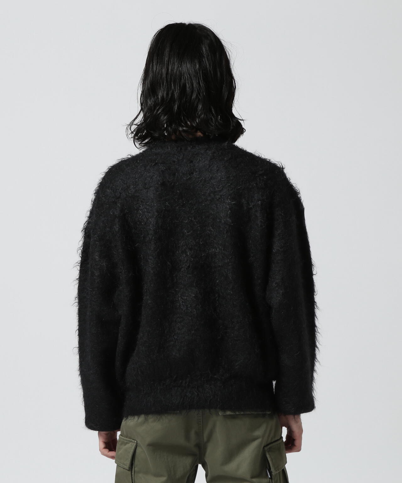 SAINT MICHAEL/セント マイケル/CREW NECK KNIT/SAINT/BLK