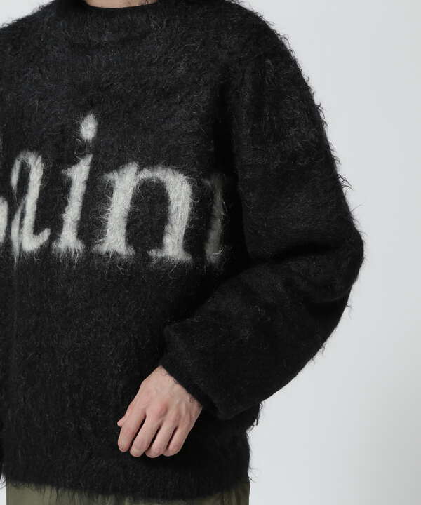 SAINT MICHAEL/セント マイケル/CREW NECK KNIT/SAINT/BLK（7873240291 