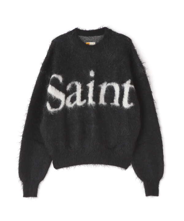 SAINT MICHAEL/セント マイケル/CREW NECK KNIT/SAINT/BLK（7873240291