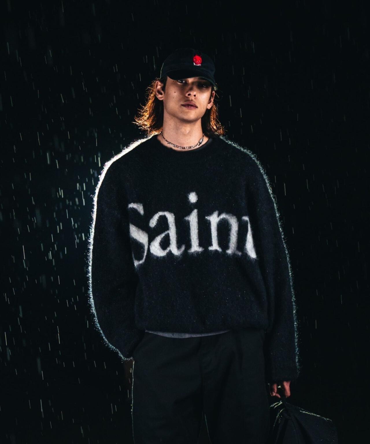 SAINT MICHAEL/セント マイケル/CREW NECK KNIT/SAINT/BLK | ROYAL ...