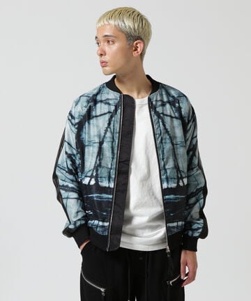 KMRii/ケムリ/Zip up Digital print dolman JACKET