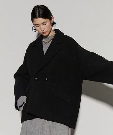 UN3D./アンスリード/DOLMAN MIDDLE WOOL CT/ドルマンミドルウールコート