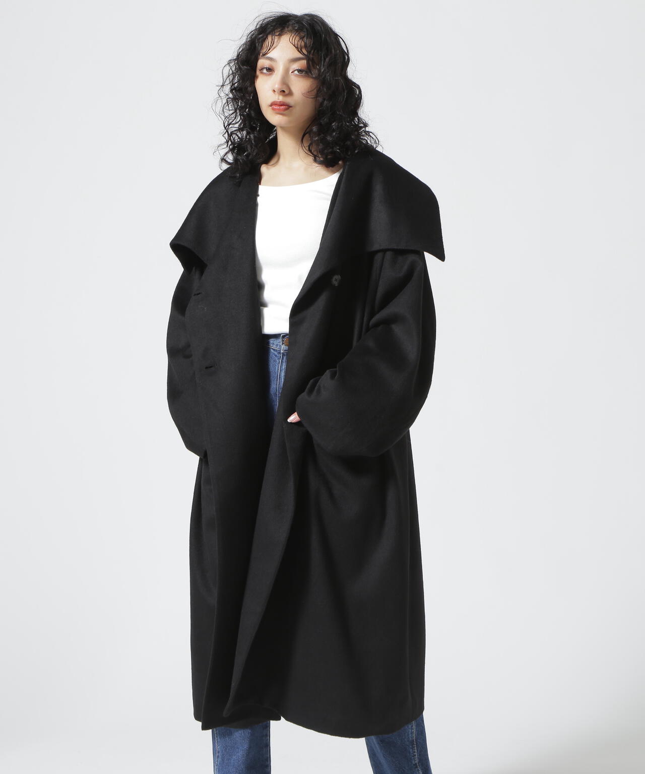 AULA/アウラ/Reverse Style Long Wool Coat