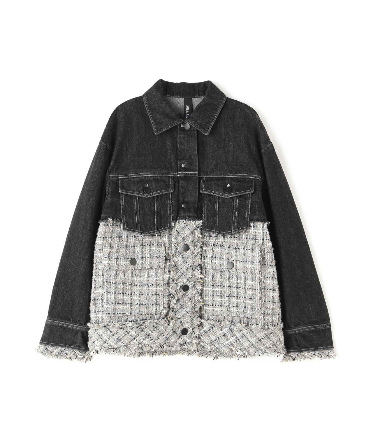 AULA AILA/アウラアイラ/TWEED MIX DENIM JACKET | ROYAL FLASH