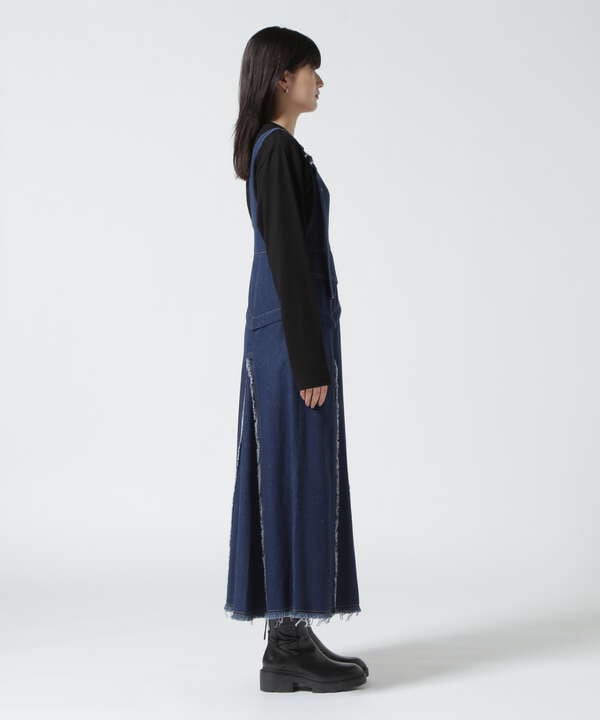 AULA AILA/アウラアイラ/SIDE TULLE DENIM JUMPER SKT