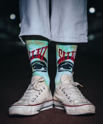 SAINT MICHAEL/セント マイケル/SOCKS/EYES/TIE DYE GREEN