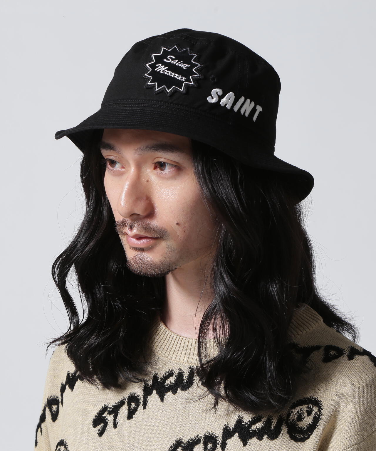 安いそれに目立つ 即完売 23ss 黒 バケットハット MICHAEL SAINT