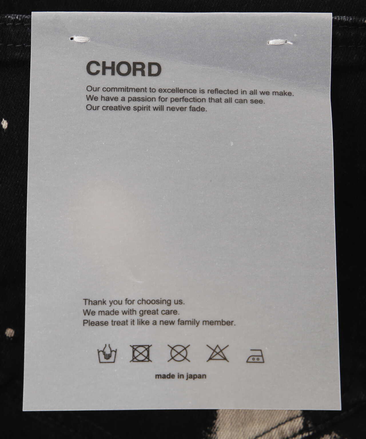CHORD/コード/BLACK ブリーチデニム