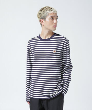 MAISON KITSUNE/メゾン キツネ/フォックス ヘッドパッチ レギュラー マリン Tシャツ