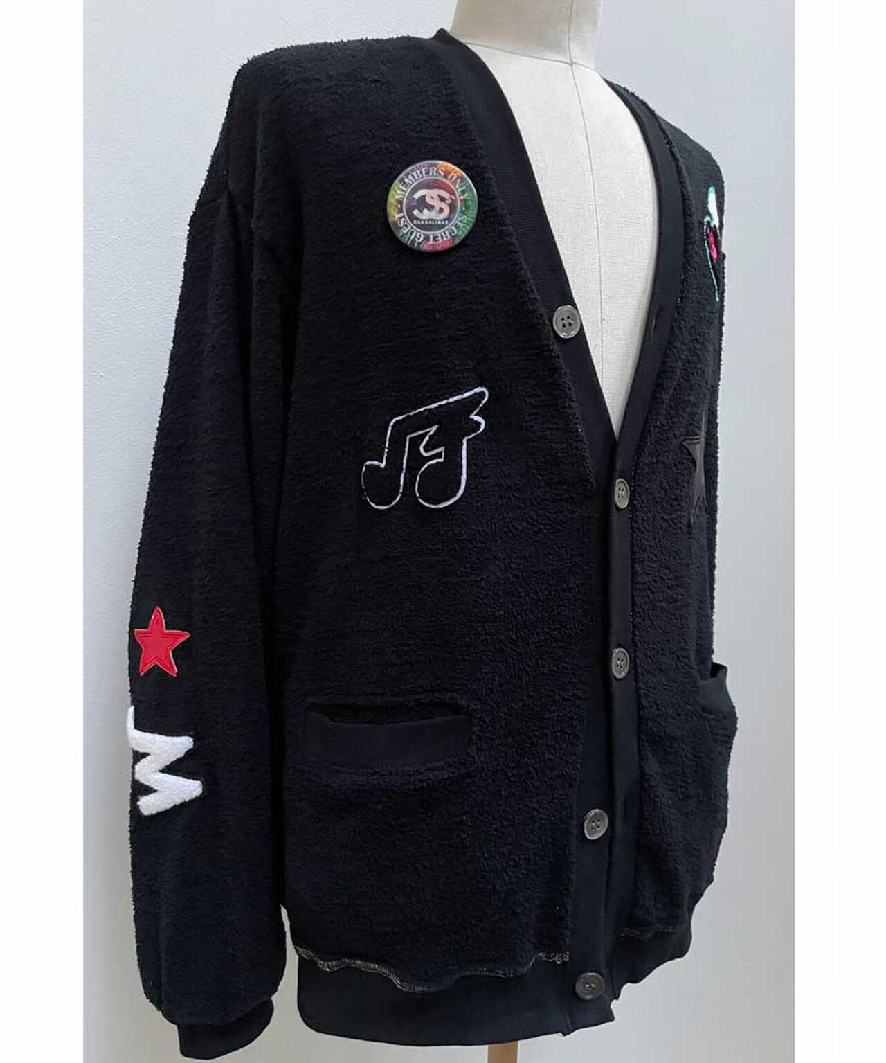 【先行予約 6月中旬-7月上旬入荷予定】FranCisT_MOR.K.S./MOCOMOCO LETTERED CARDIGAN