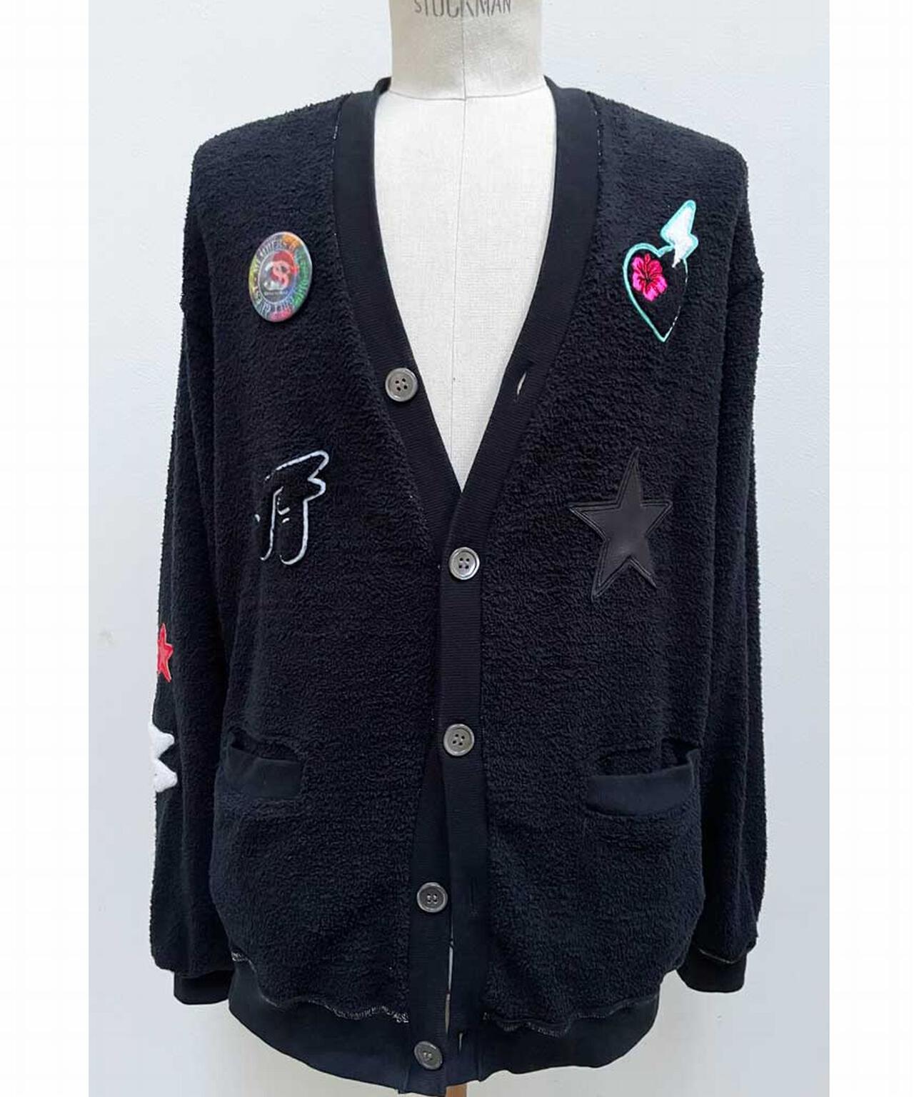 【先行予約 6月中旬-7月上旬入荷予定】FranCisT_MOR.K.S./MOCOMOCO LETTERED CARDIGAN