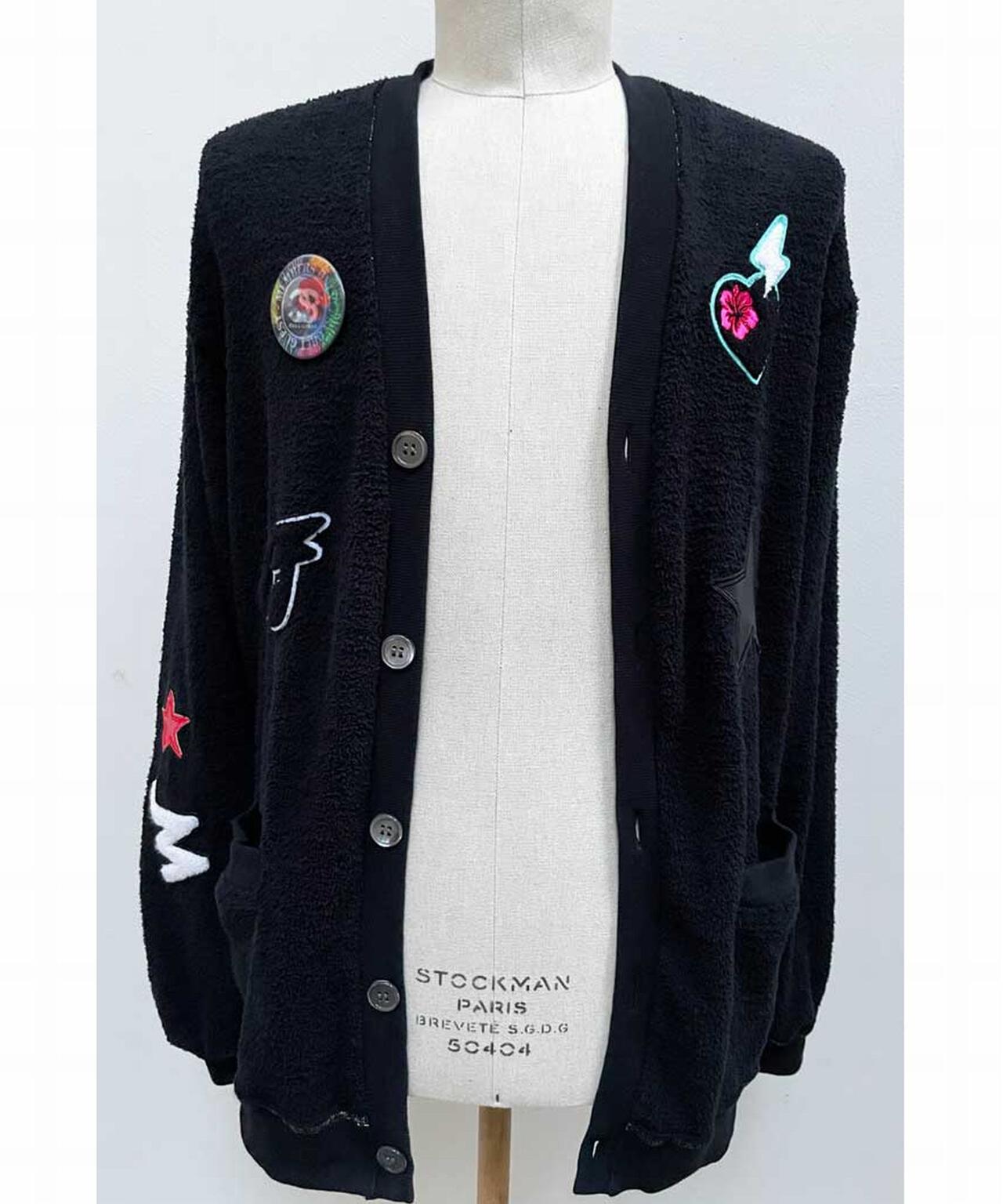 【先行予約 6月中旬-7月上旬入荷予定】FranCisT_MOR.K.S./MOCOMOCO LETTERED CARDIGAN
