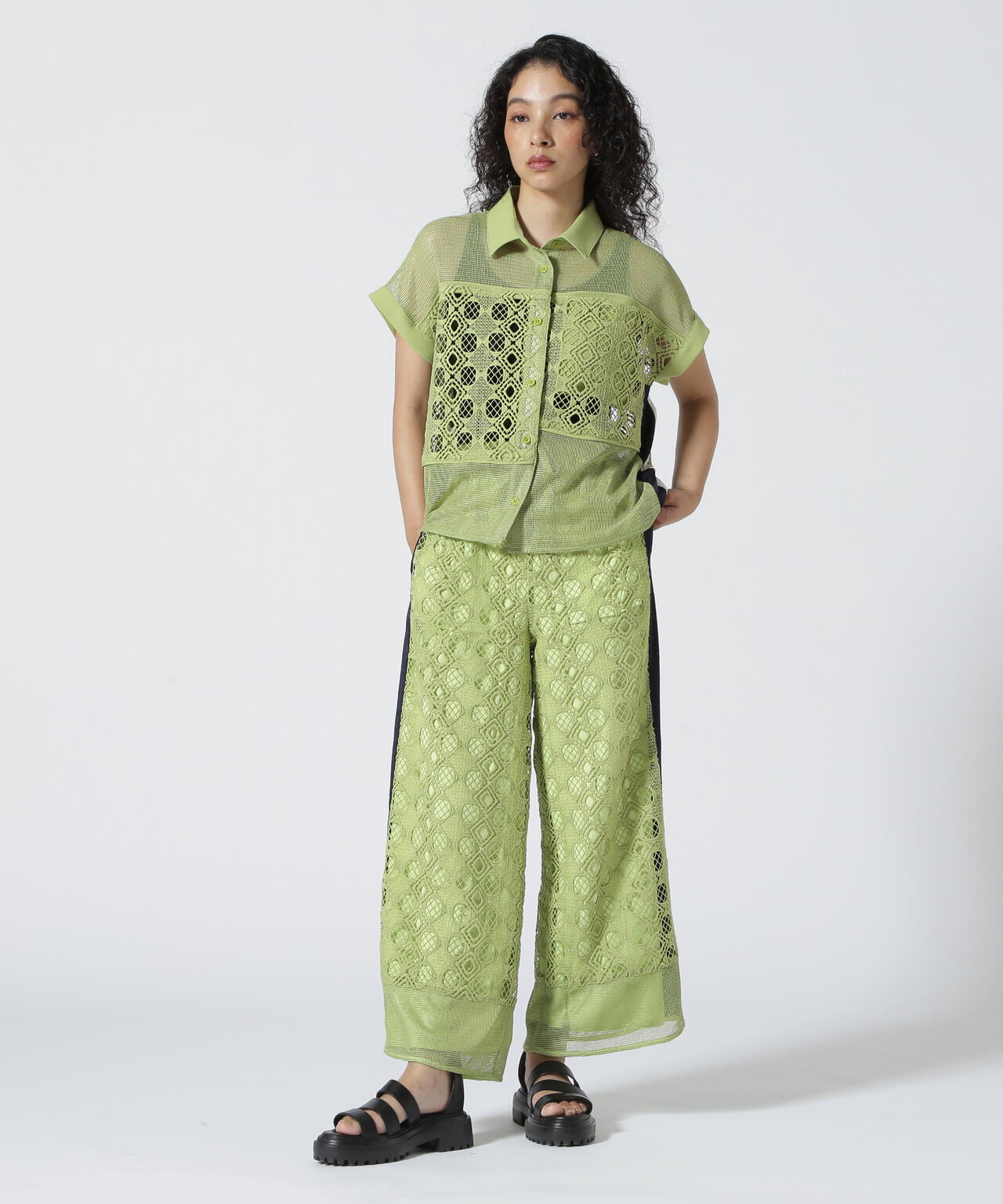 AULA AILA/アウラアイラ/LACE LINE PANTS